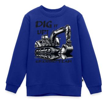 Bagger und Baufahrzeuge für Jungs - Kinder Premium Organic Sweatshirt - Royalblau - Vorne - AI Model Kid Female (0cm)