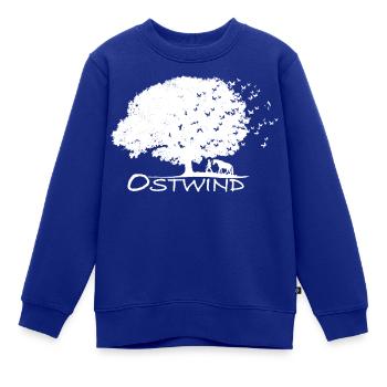 Ostwind Aris Ankunft Baum und Vögel weiß - Kinder Premium Organic Sweatshirt - Royalblau - Vorne - AI Model Kid Female (0cm)