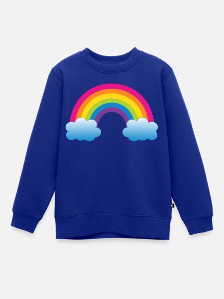 Regenbogen - Kinder Premium Organic Sweatshirt - Royalblau
