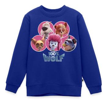 100% Wolf Freddy und Freunde Kacheln - Kinder Premium Organic Sweatshirt - Royalblau - Vorne - AI Model Kid Female (0cm)