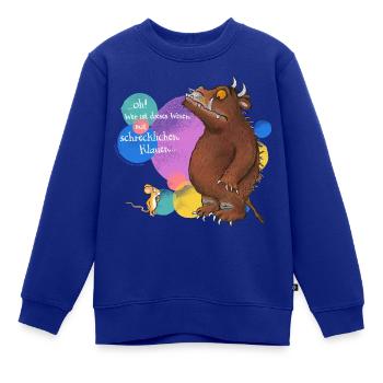 Der Grüffelo Buchzitat - Kinder Premium Organic Sweatshirt - Royalblau - Vorne - AI Model Kid Female (0cm)