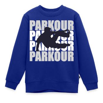 Parkour - Kinder Premium Organic Sweatshirt - Royalblau - Vorne - AI Model Kid Female (0cm)