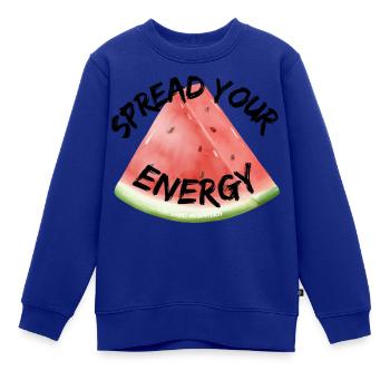 Spread your Energy - Kinder Premium Organic Sweatshirt - Royalblau - Vorne - AI Model Kid Female (0cm)