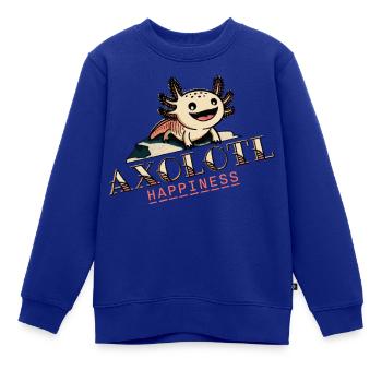 Axolotl Happiness - Kinder Premium Organic Sweatshirt - Royalblau - Vorne - AI Model Kid Female (0cm)