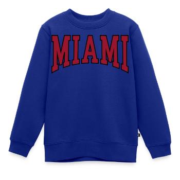 Miami - Kinder Premium Organic Sweatshirt - Royalblau - Vorne - AI Model Kid Female (0cm)