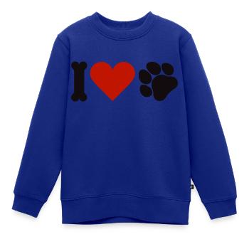 Ich liebe Tiere - Kinder Premium Organic Sweatshirt - Royalblau - Vorne - AI Model Kid Female (0cm)