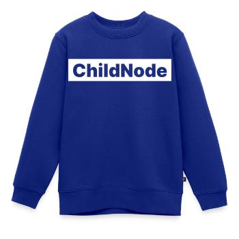 childNode - Kinder Premium Organic Sweatshirt - Royalblau - Vorne - AI Model Kid Female (0cm)