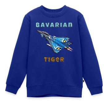 Bavarian Tiger - Kinder Premium Organic Sweatshirt - Royalblau - Vorne - AI Model Kid Female (0cm)