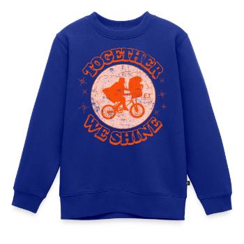 E.T. Der Außerirdische Together We Shine Spruch - Kinder Premium Organic Sweatshirt - Royalblau - Vorne - AI Model Kid Female (0cm)