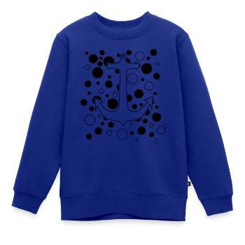 Anker - Kinder Premium Organic Sweatshirt - Royalblau - Vorne - AI Model Kid Female (0cm)