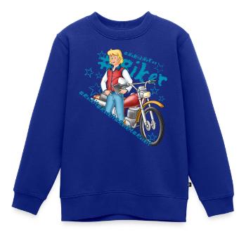 Bibi und Tina 'Freddy Biker rocks' - Kinder Premium Organic Sweatshirt - Royalblau - Vorne - AI Model Kid Female (0cm)