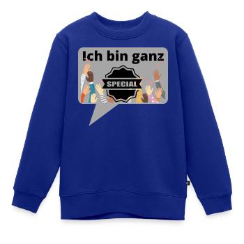 Babysprüche Babykleidung Kinderkleidung - Kinder Premium Organic Sweatshirt - Royalblau - Vorne - AI Model Kid Female (0cm)