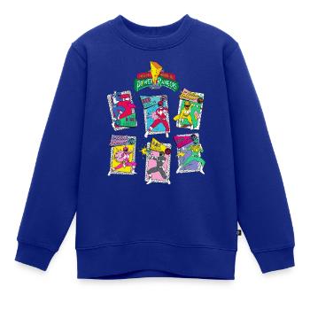 Power Rangers Retro Style Alle Rangers - Kinder Premium Organic Sweatshirt - Royalblau - Vorne - AI Model Kid Female (0cm)