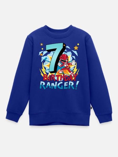 Power Rangers Geburtstags-Design 7 Jahre - Kinder Premium Organic Sweatshirt - Royalblau