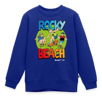 Die Drei ??? Kids Skateboard Fahren - Kinder Premium Organic Sweatshirt - Royalblau - Vorne - AI Model Kid Female (0cm)