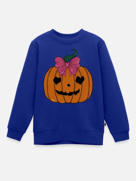 Halloweenkürbis - Kinder Premium Organic Sweatshirt - Royalblau