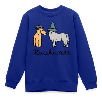 Huetehunde Hütehund Hunde mit Hut - Kinder Premium Organic Sweatshirt - Royalblau - Vorne - AI Model Kid Female (0cm)