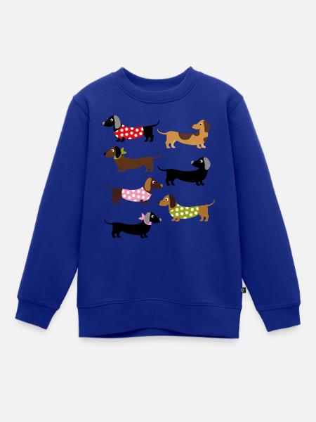 FARBENFROHE DACKEL - Kinder Premium Organic Sweatshirt - Royalblau