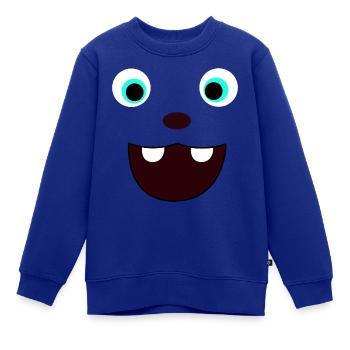Monster| Kinder, Babys, Jugendliche... - Kinder Premium Organic Sweatshirt - Royalblau - Vorne - AI Model Kid Female (0cm)