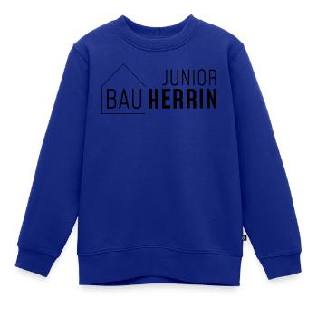 Junior Bauherrin mit Haus - Kinder Premium Organic Sweatshirt - Royalblau - Vorne - AI Model Kid Female (0cm)