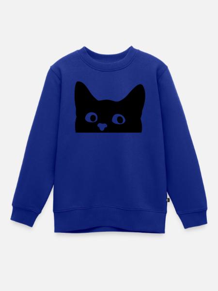 Katze - Kinder Premium Organic Sweatshirt - Royalblau