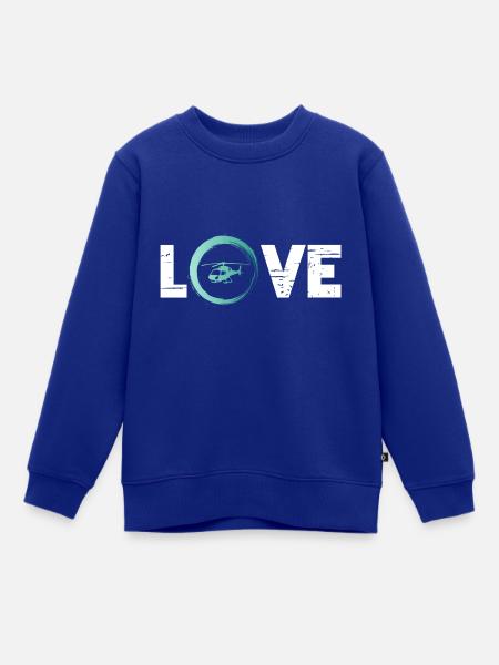 Sporty Hobby Leidenschaft Hubschrauber - Kinder Premium Organic Sweatshirt - Royalblau