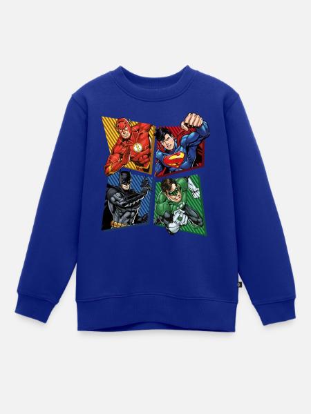 DC Comics Justice League Superhelden - Kinder Premium Organic Sweatshirt - Royalblau