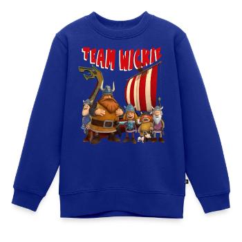 Wickie Und Die Starken Männer Team Wickie - Kinder Premium Organic Sweatshirt - Royalblau - Vorne - AI Model Kid Female (0cm)