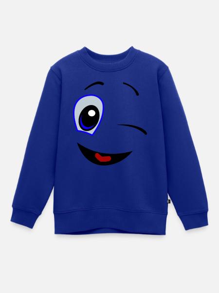 Zwinkern - Kinder Premium Organic Sweatshirt - Royalblau
