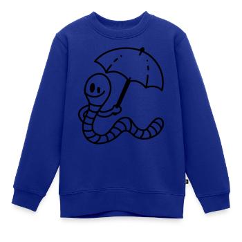 Regenwurm - line - Kinder Premium Organic Sweatshirt - Royalblau - Vorne - AI Model Kid Female (0cm)