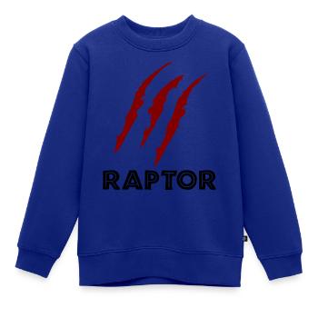 Raptor - Kinder Premium Organic Sweatshirt - Royalblau - Vorne - AI Model Kid Female (0cm)