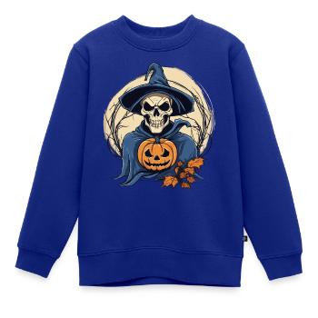 Sensenmann im blauem Umhang - Kinder Premium Organic Sweatshirt - Royalblau - Vorne - AI Model Kid Female (0cm)