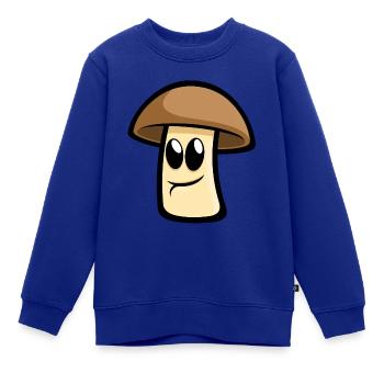 Happy Champignon - Kinder Premium Organic Sweatshirt - Royalblau - Vorne - AI Model Kid Female (0cm)