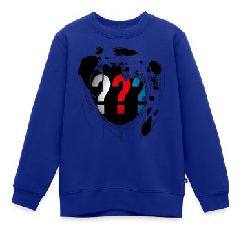 Die Drei ??? Logo Im Destroyed Look - Kinder Premium Organic Sweatshirt - Royalblau - Vorne - AI Model Kid Female (0cm)