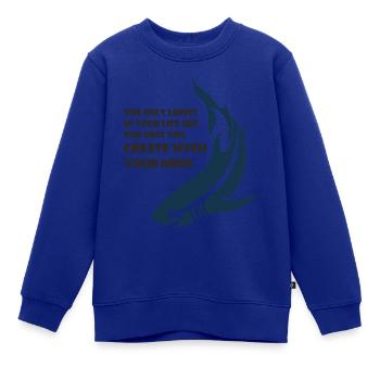 Hai Hai Zitat - Kinder Premium Organic Sweatshirt - Royalblau - Vorne - AI Model Kid Female (0cm)