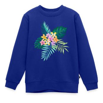 Tropen Stimmung - Kinder Premium Organic Sweatshirt - Royalblau - Vorne - AI Model Kid Female (0cm)