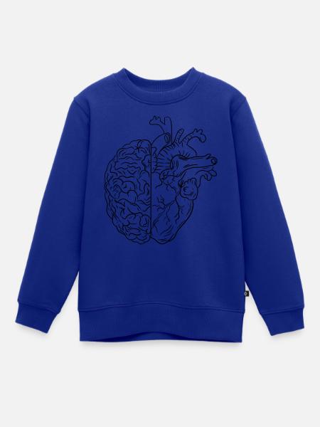 Mit Herz und Hirn - Kinder Premium Organic Sweatshirt - Royalblau