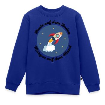 Kinder Rakete Kleinkind Spruch - Kinder Premium Organic Sweatshirt - Royalblau - Vorne - AI Model Kid Female (0cm)
