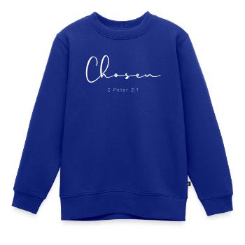 Auserwählter Christ - Kinder Premium Organic Sweatshirt - Royalblau - Vorne - AI Model Kid Female (0cm)