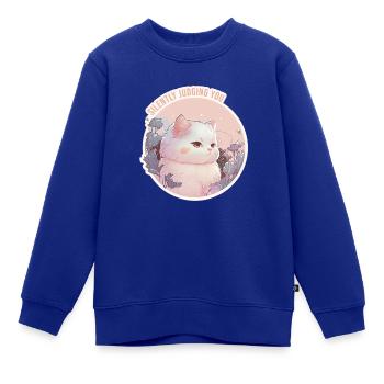 Puff beurteilt dich schweigend - Kinder Premium Organic Sweatshirt - Royalblau - Vorne - AI Model Kid Female (0cm)