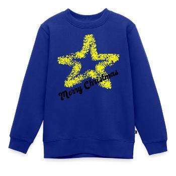 Weihnachten Weihnachtsstern Weihnachtsfest - Kinder Premium Organic Sweatshirt - Royalblau - Vorne - AI Model Kid Female (0cm)