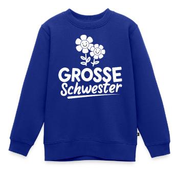 Große Schwester Vintage Schwangerschaft - Kinder Premium Organic Sweatshirt - Royalblau - Vorne - AI Model Kid Female (0cm)