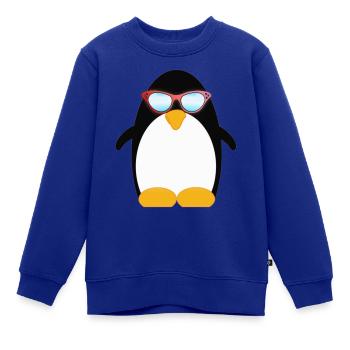 Pinguin (penguin) 09 - Kinder Premium Organic Sweatshirt - Royalblau - Vorne - AI Model Kid Female (0cm)