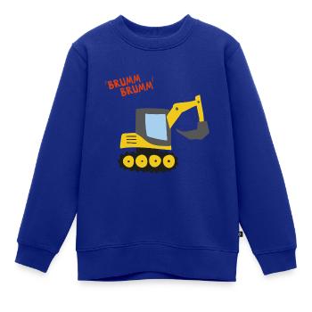 Bagger Brumm - Kinder Premium Organic Sweatshirt - Royalblau - Vorne - AI Model Kid Female (0cm)