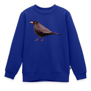 Amsel - Kinder Premium Organic Sweatshirt - Royalblau - Vorne - AI Model Kid Female (0cm)