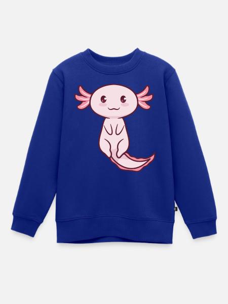 Axolotl Süß - Kinder Premium Organic Sweatshirt - Royalblau