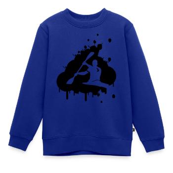 kanu_logo - Kinder Premium Organic Sweatshirt - Royalblau - Vorne - AI Model Kid Female (0cm)