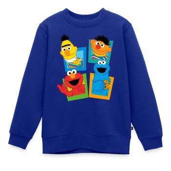 Sesamstraße Schild Ernie und Bert - Kinder Premium Organic Sweatshirt - Royalblau - Vorne - AI Model Kid Female (0cm)