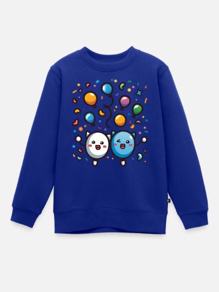 Fasnachtsfreude mit Konfetti - Kinder Premium Organic Sweatshirt - Royalblau