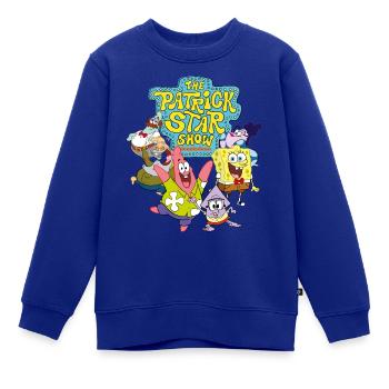 The Patrick Star Show Logo Hauptcharaktere - Kinder Premium Organic Sweatshirt - Royalblau - Vorne - AI Model Kid Female (0cm)